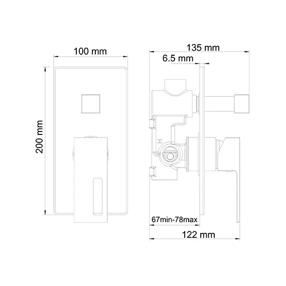 Смеситель для душа WasserKRAFT Alme 1500 1541