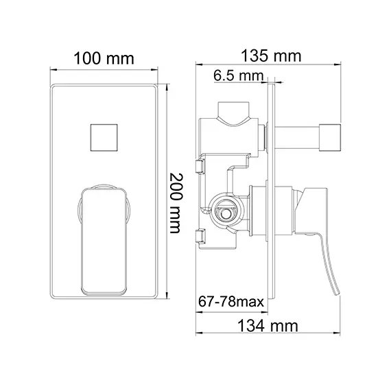 Смеситель для душа WasserKRAFT Exter 1600 1641