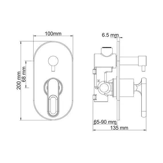 Смеситель для душа WasserKRAFT Kammel 1800 1841