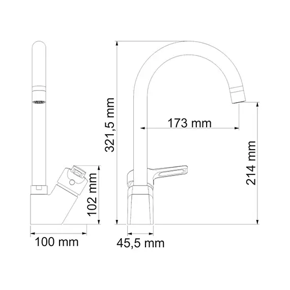 Смеситель для кухни WasserKRAFT Ruhr 24407