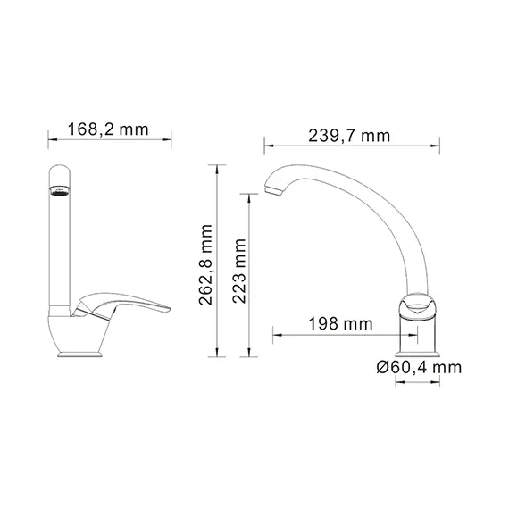 Смеситель для кухонной мойки WasserKRAFT Rossel 2800 2807