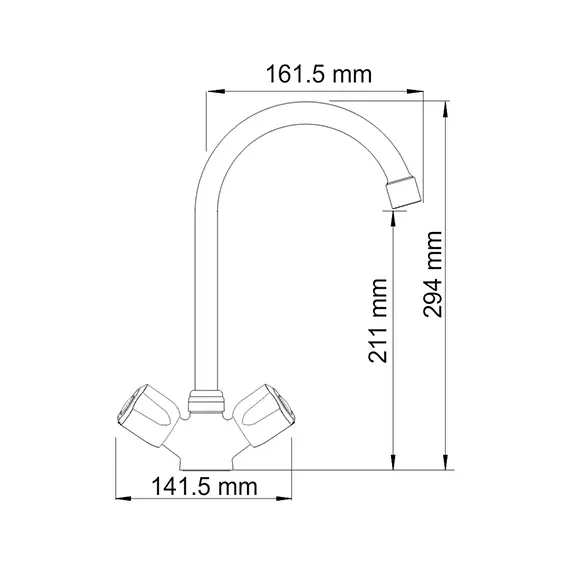 Смеситель для кухонной мойки WasserKRAFT Amper 2900 2907