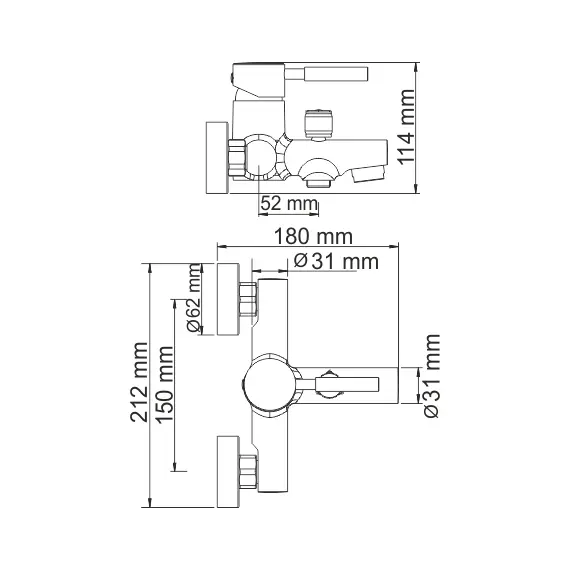 Смеситель для ванны WasserKRAFT Main 4100 4101