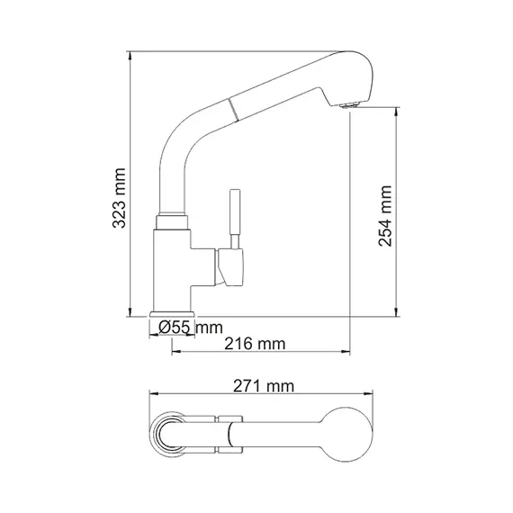 Смеситель для кухонной мойки WasserKRAFT Main 4100 4166