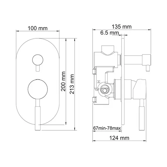 Смеситель  для душа WasserKRAFT Wern 4200 4241