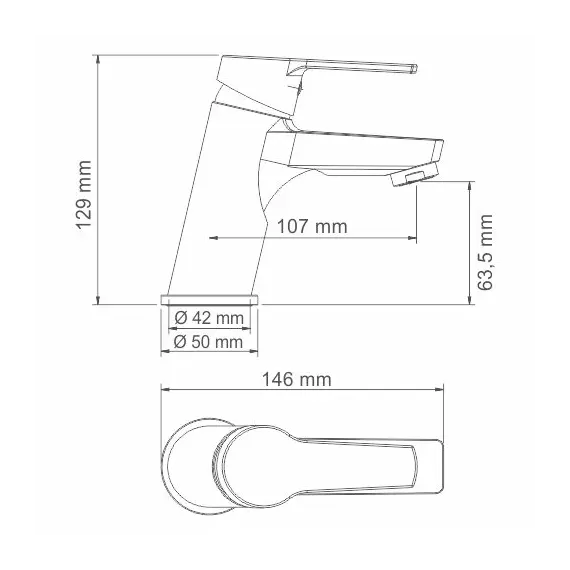 Смеситель для умывальника WasserKRAFT Rhin 4400 4403