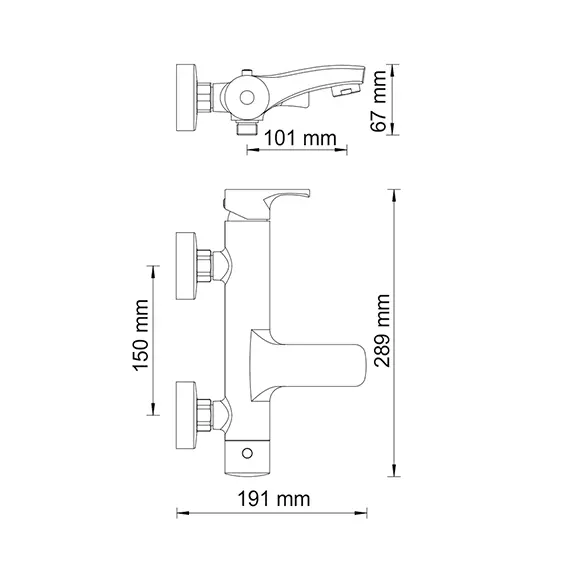 Смеситель для ванны WasserKRAFT Berkel 4800 4801