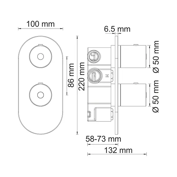 Термостатический смеситель для душа WasserKRAFT Berkel 4800 4833