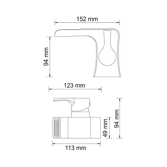 Каскадный смеситель для раковины WasserKRAFT Berkel 4800 4869