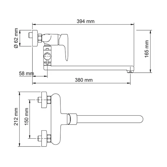 Смеситель для ванны WasserKRAFT Vils 5600 5602L