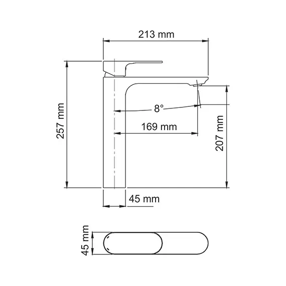 Смеситель  для умывальника WasserKRAFT Dinkel 5800 5803H