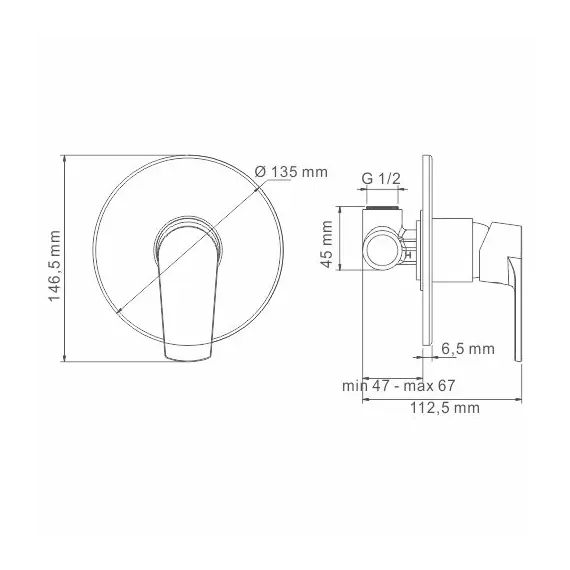 Смеситель для душа WasserKRAFT Dill 6100 6161