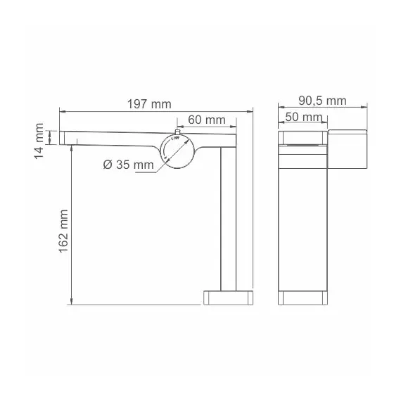 Смеситель для умывальника WasserKRAFT Elbe 7400 7410
