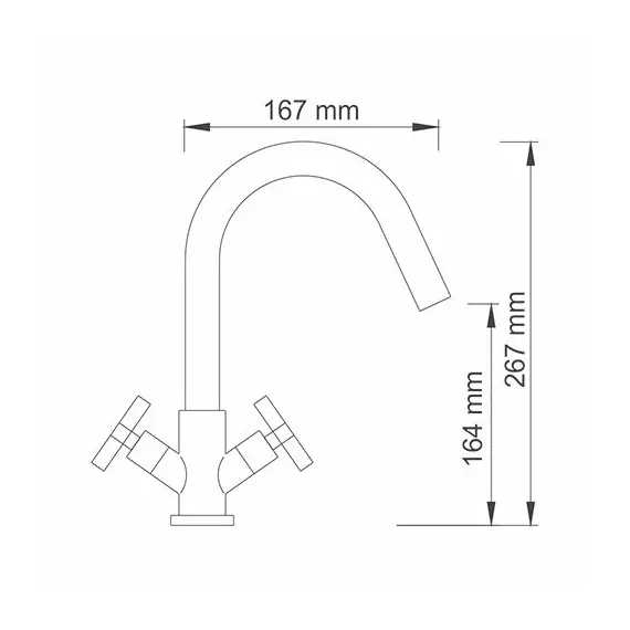 Смеситель для умывальника WasserKRAFT Weser 7800 7803