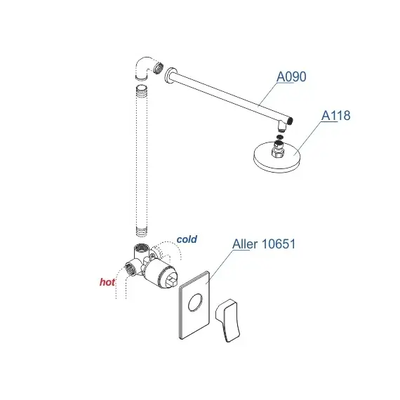 Встраиваемый комплект  WasserKRAFT A12118  для душа