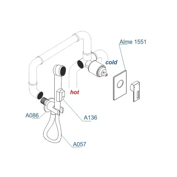 Встраиваемый комплект  WasserKRAFT A15157