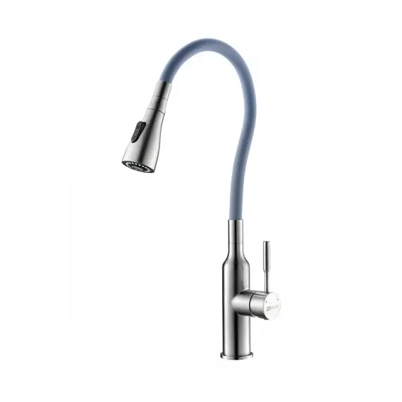 Смеситель Lemark Expert LM5082S-Gray для кухни с гибким изливом