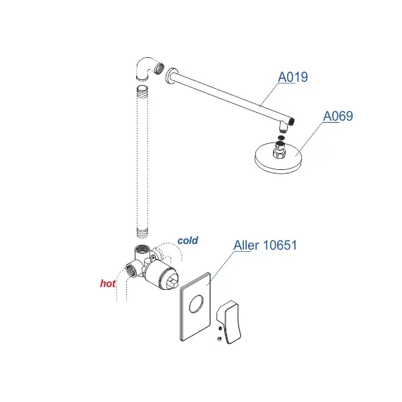 Встраиваемый комплект WasserKRAFT A12669  для душа