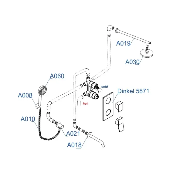 Встраиваемый комплект  WasserKRAFT A175819  для ванны