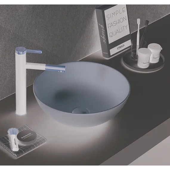 Раковина для ванной накладная круглая CeramaLux 104M