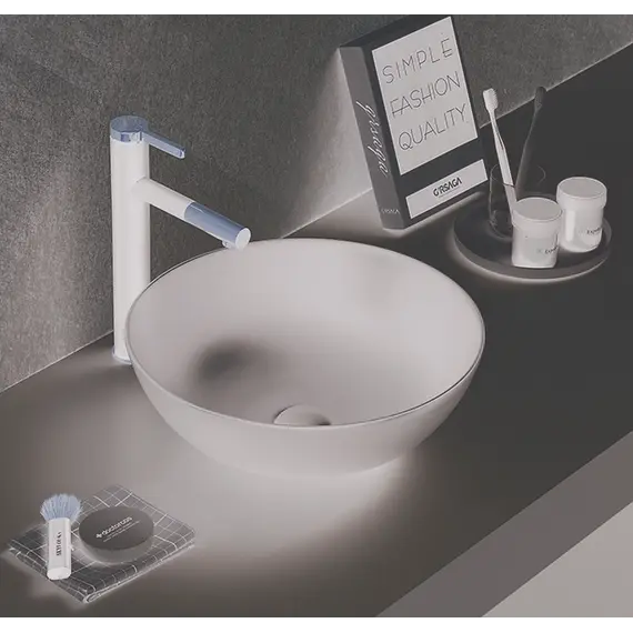 Раковина для ванной накладная круглая CeramaLux 104M