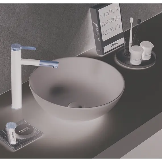 Раковина для ванной накладная круглая CeramaLux 104M