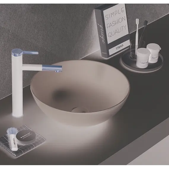 Раковина для ванной накладная круглая CeramaLux 104M