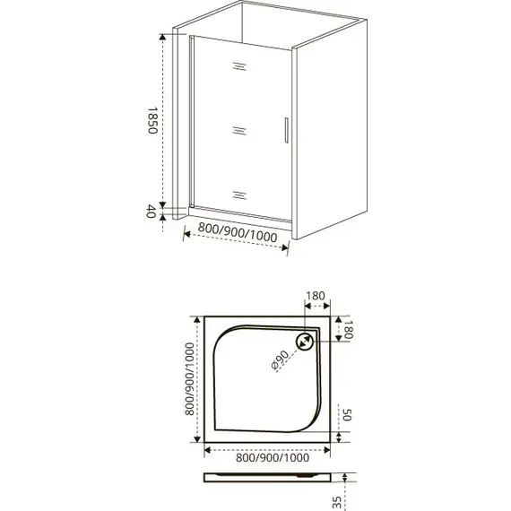 Душевая дверь распашная Good Door FANTASY DR