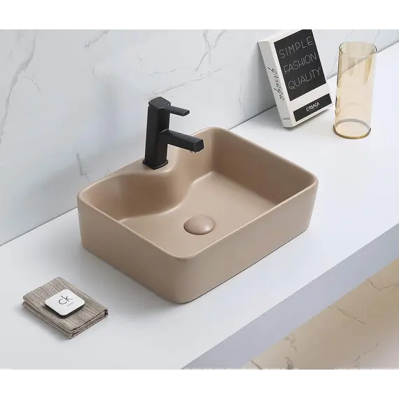 Раковина для ванной накладная прямоугольная CeramaLux 7291