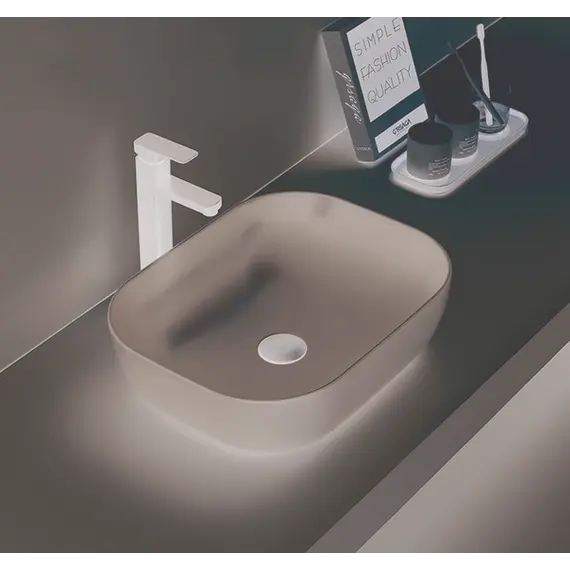 Раковина для ванной накладная прямоугольная CeramaLux 78104