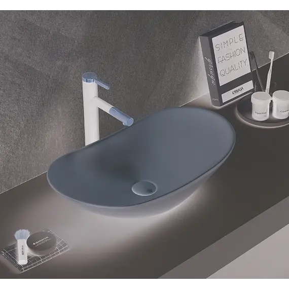 Раковина для ванной накладная овальная CeramaLux 7811