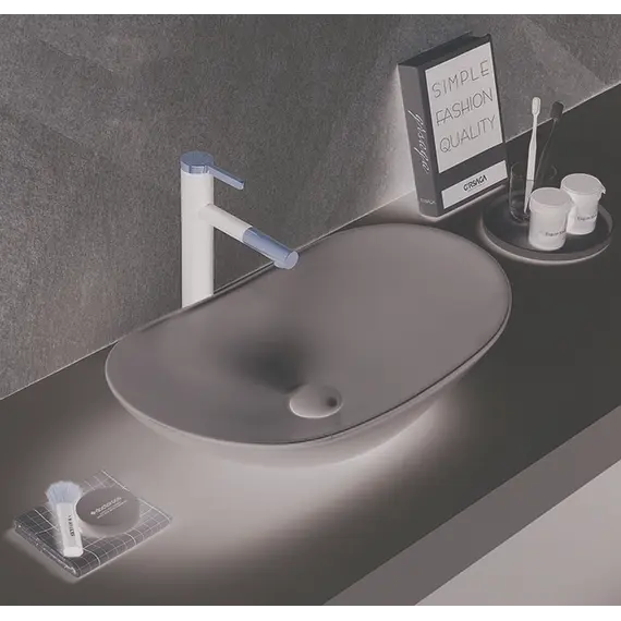 Раковина для ванной накладная овальная CeramaLux 7811