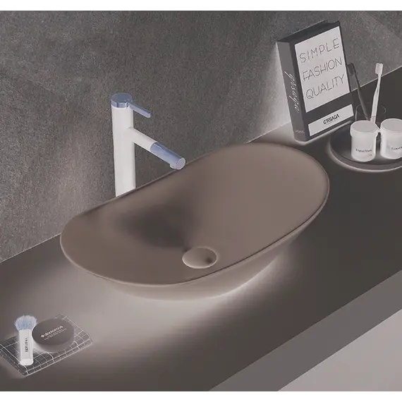 Раковина для ванной накладная овальная CeramaLux 7811