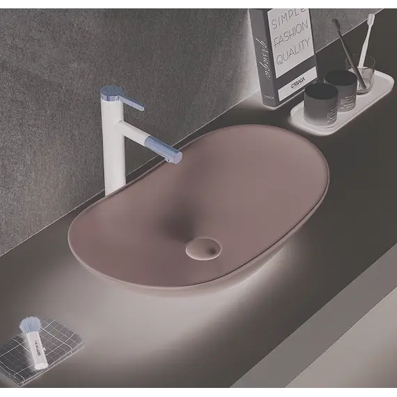 Раковина для ванной накладная овальная CeramaLux 7811