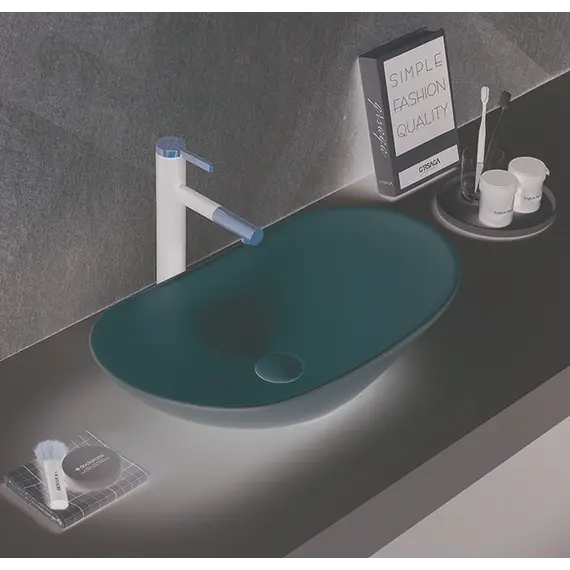 Раковина для ванной накладная овальная CeramaLux 7811