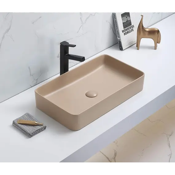 Раковина для ванной накладная прямоугольная CeramaLux 78189