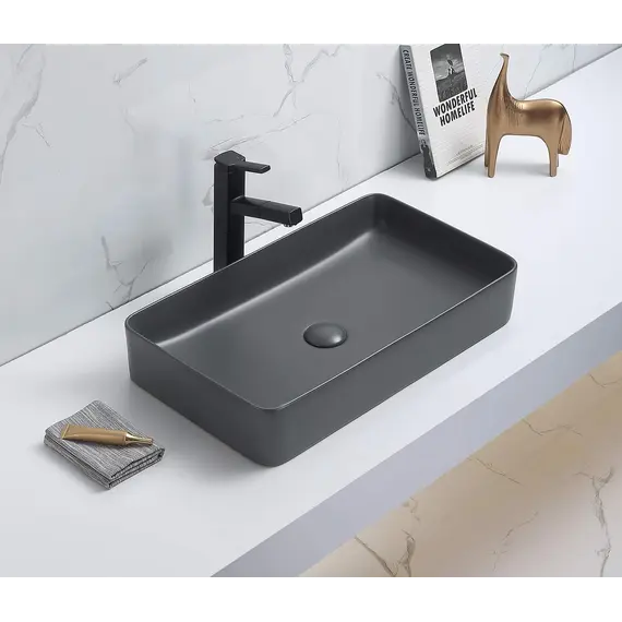 Раковина для ванной накладная прямоугольная CeramaLux 78189