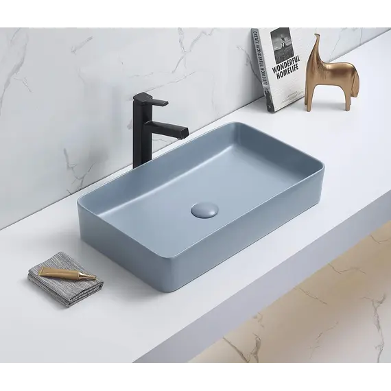 Раковина для ванной накладная прямоугольная CeramaLux 78189