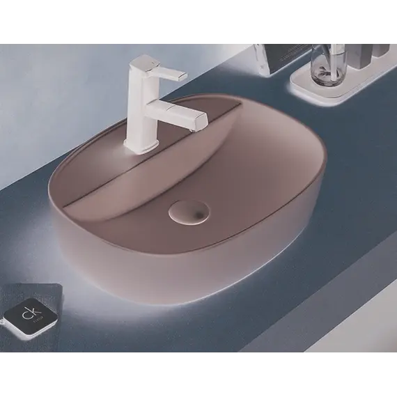 Раковина для ванной накладная овальная CeramaLux 78239