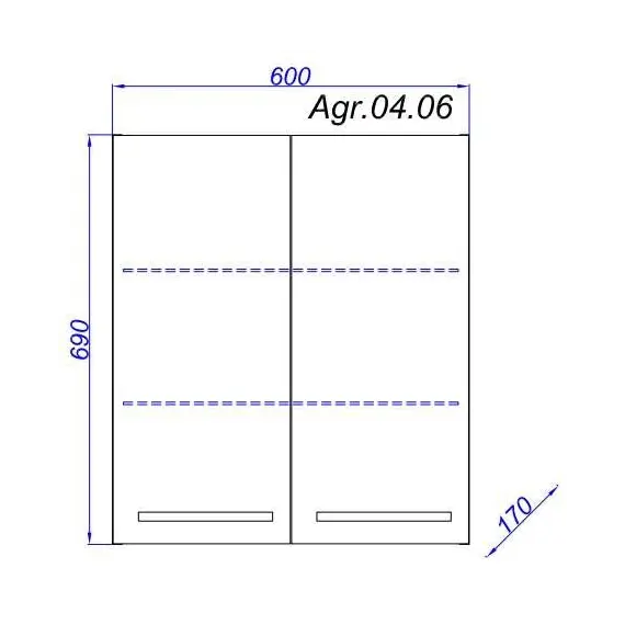 Навесной шкафчик AQWELLA Аллегро 60