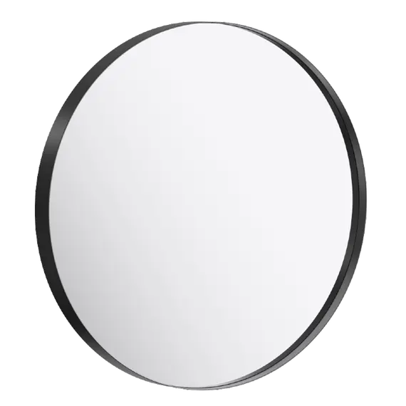 Зеркало круглое в металлической раме AQWELLA