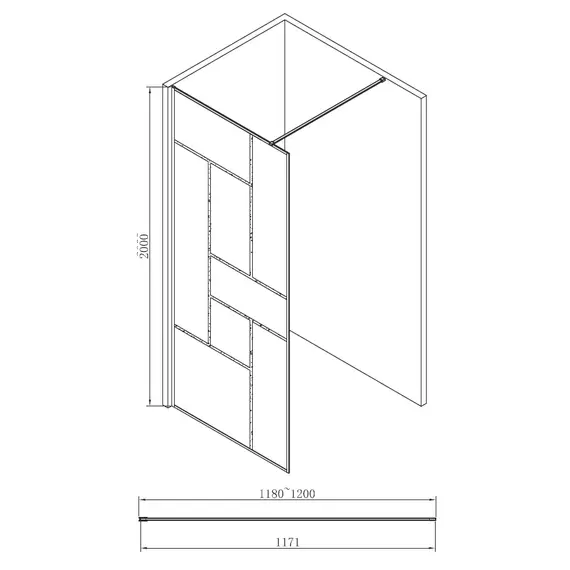 Душевая перегородка ABBER Immer Offen (толщина 6мм)