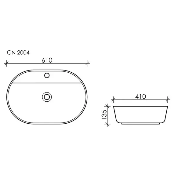 Умывальник накладной Ceramica Nova MODO CN2004