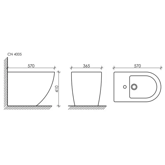 Напольное биде Ceramica Nova Metropol CN4005