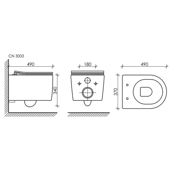 Подвесной унитаз Ceramica Nova Moments Rimless CN3003