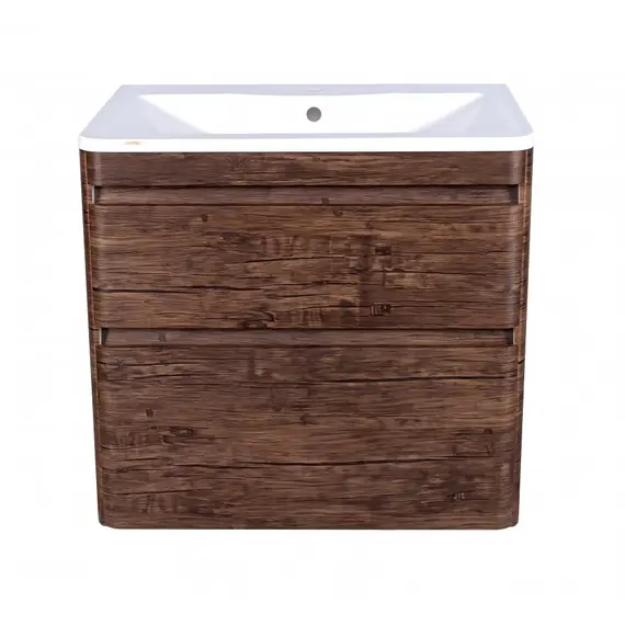 Тумба подвесная с раковиной Style Line  Атлантика, PLUS, старое дерево