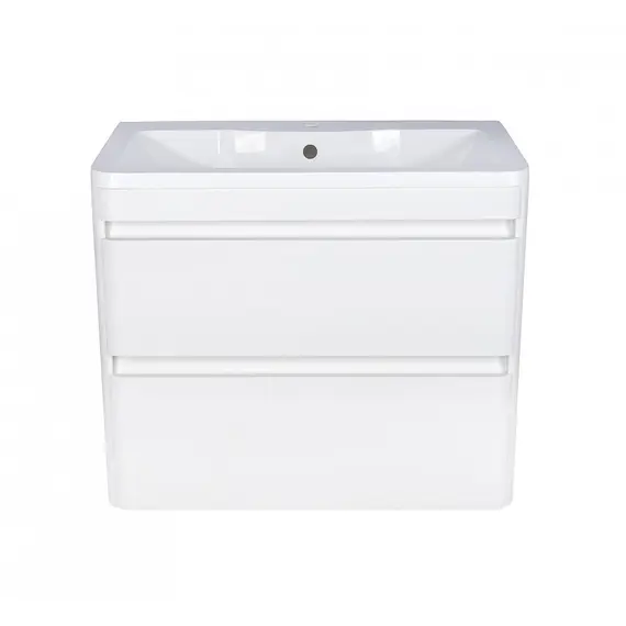 Тумба подвесная с раковиной Style Line  Атлантика, PLUS, белый