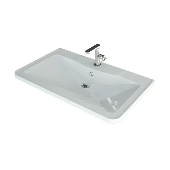 Тумба подвесная с раковиной Style Line  Атлантика, PLUS, белый