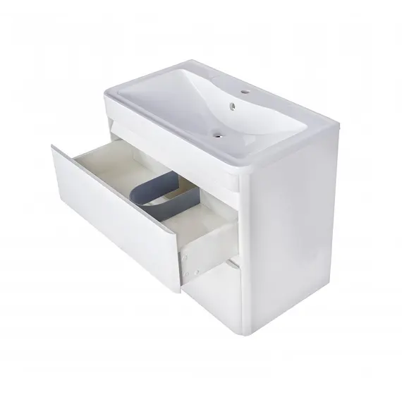 Тумба подвесная с раковиной Style Line  Атлантика, PLUS, белый