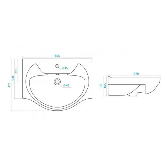 Тумба напольная с раковиной Style Line Лана с бельевой корзиной